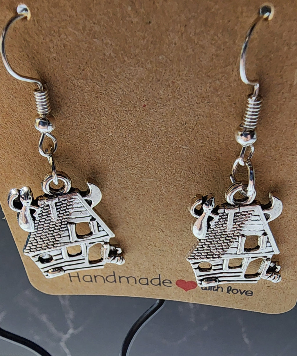 Halloween earrings Halloween jewelry Gothic jewelry  unique jewelry silver-plated Tibetan charm