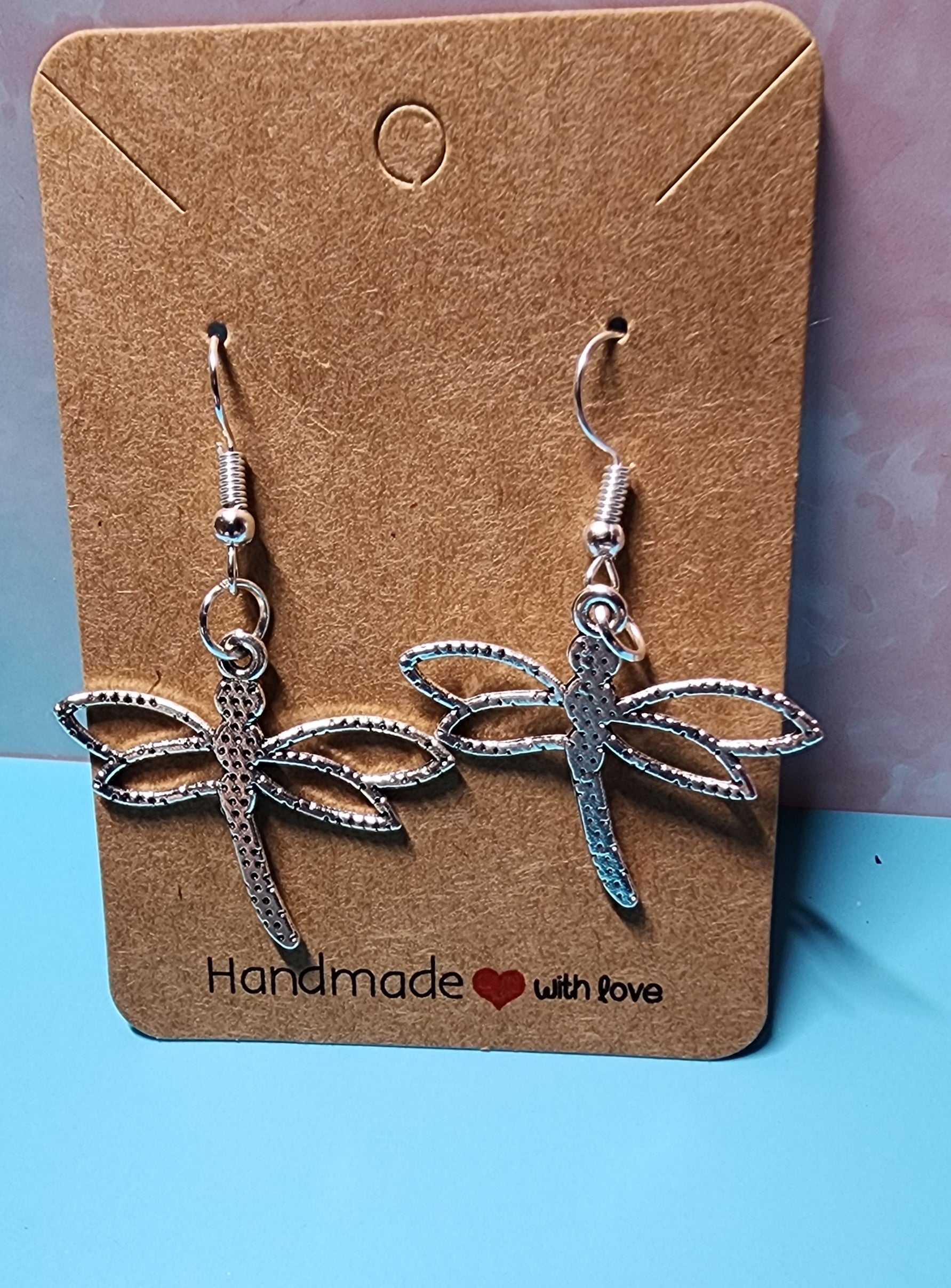 Whimsical Silver-Colored Dragon Fly Earrings .  Versatile earrings, stylish accessory Perfect Gift for anytime