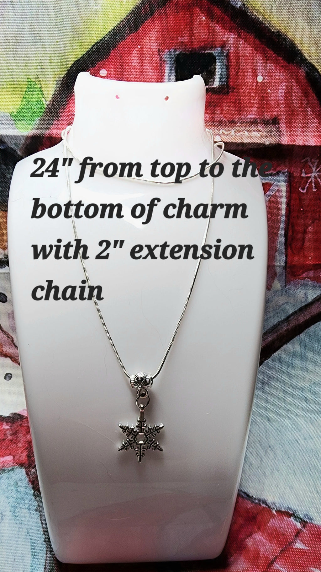 Festive Silver Christmas Charm Necklace - Holiday Jewelry Gift