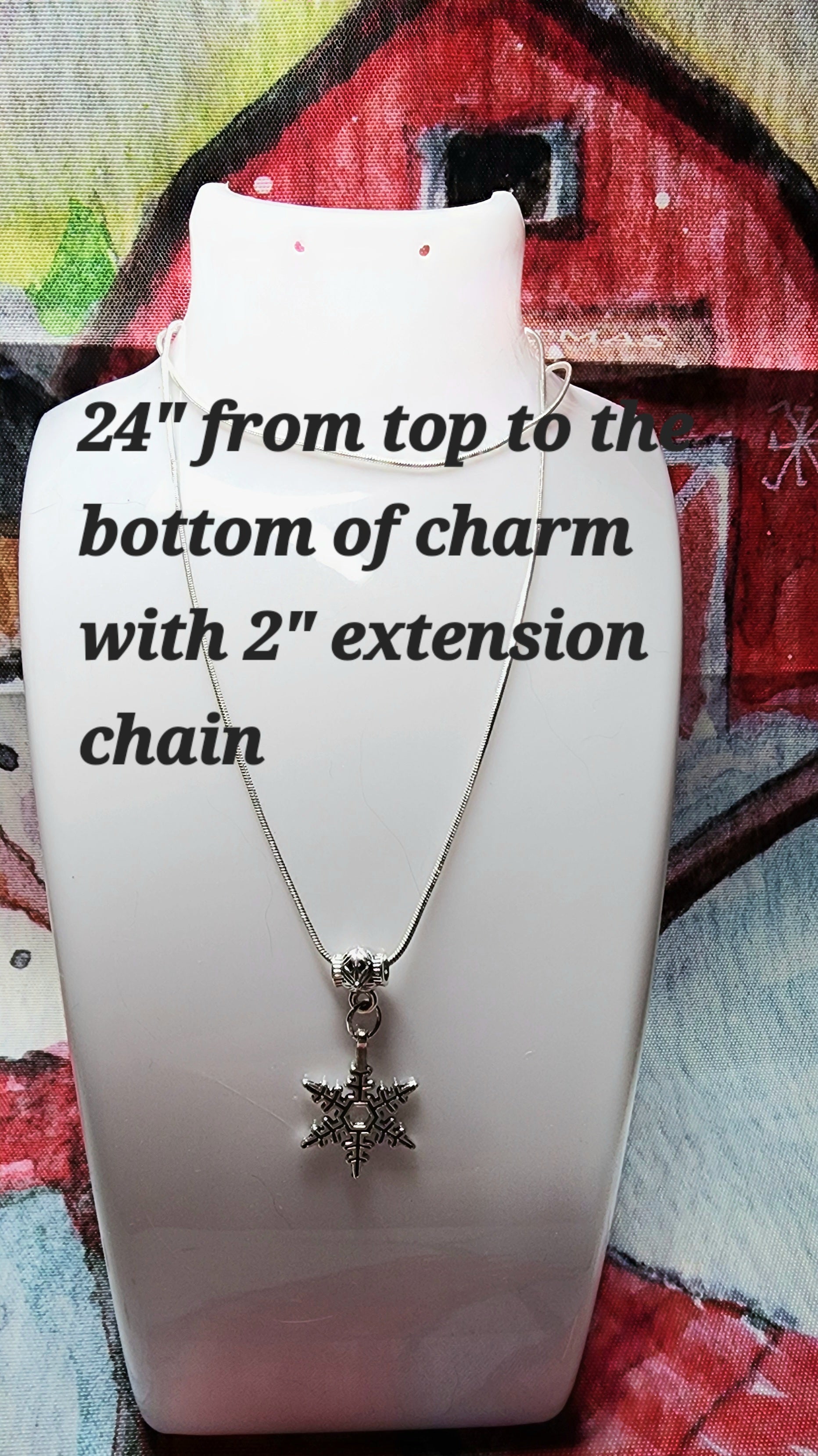 Festive Silver Christmas Charm Necklace - Holiday Jewelry Gift