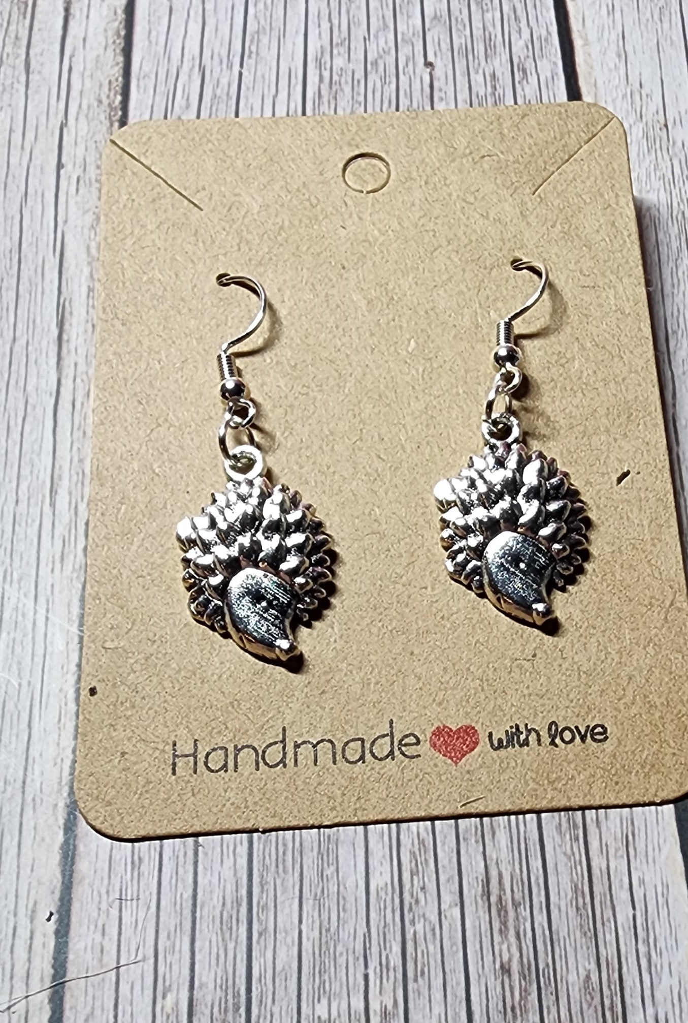 Whimsical Silver-Colored  Earrings sloth, turtle, hedgehog, elephant charms. Hypoallergenic Ear wires. Dangle earrings