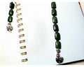 Handmade green agate stone bookmark