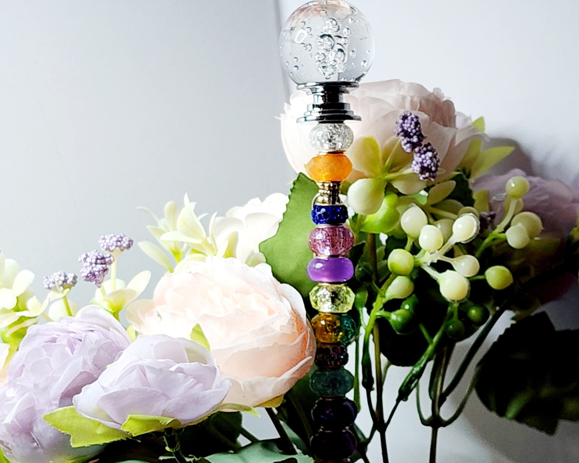 Magical fairy wand flower garden stakes