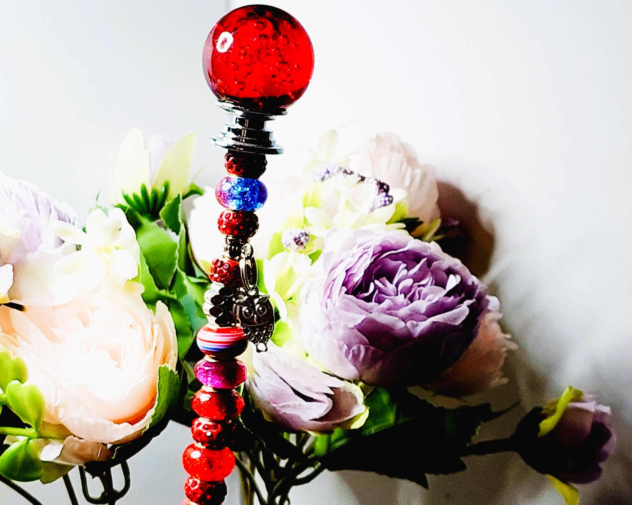 Magical fairy wand flower garden stakes