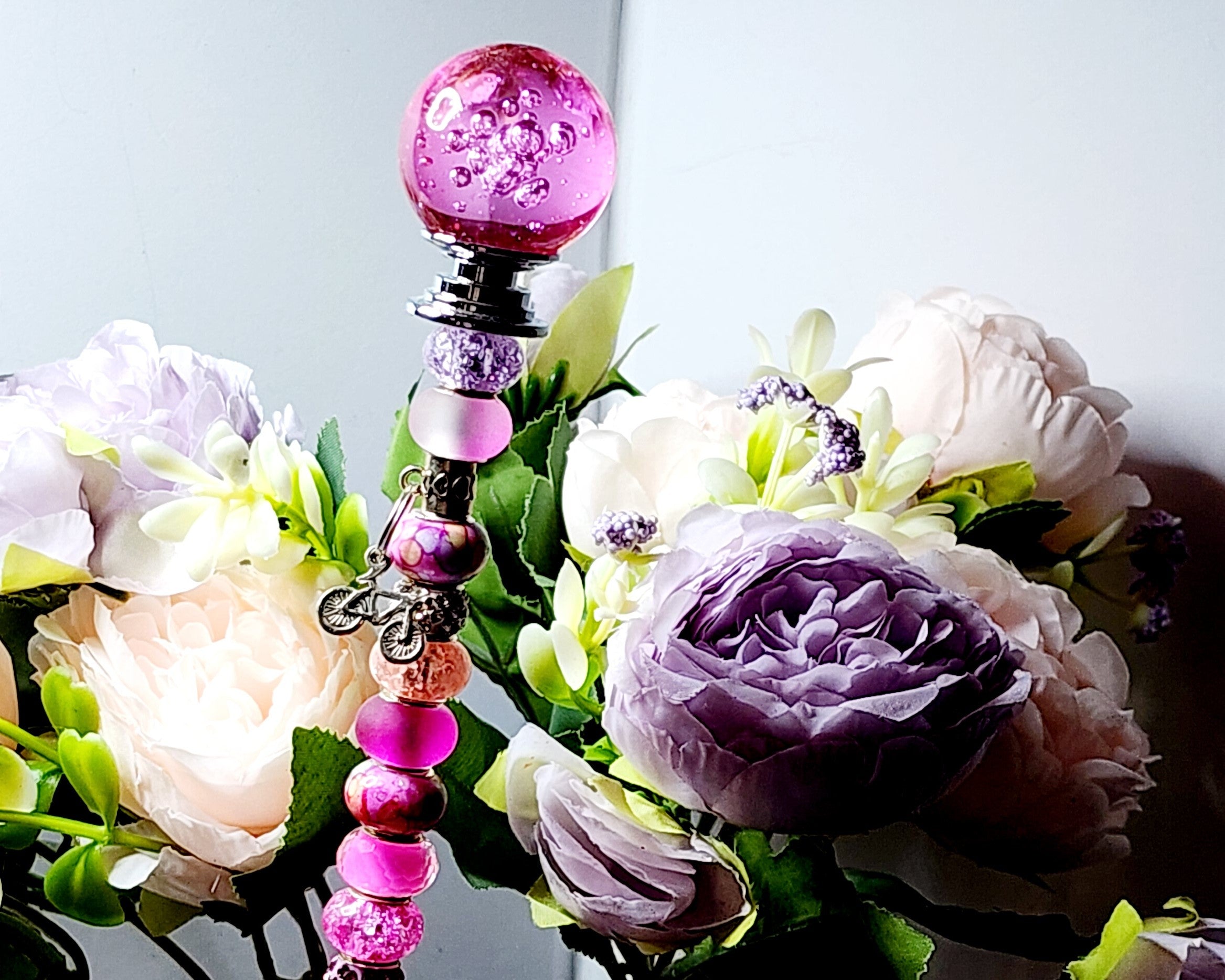 Magical fairy wand flower garden stakes