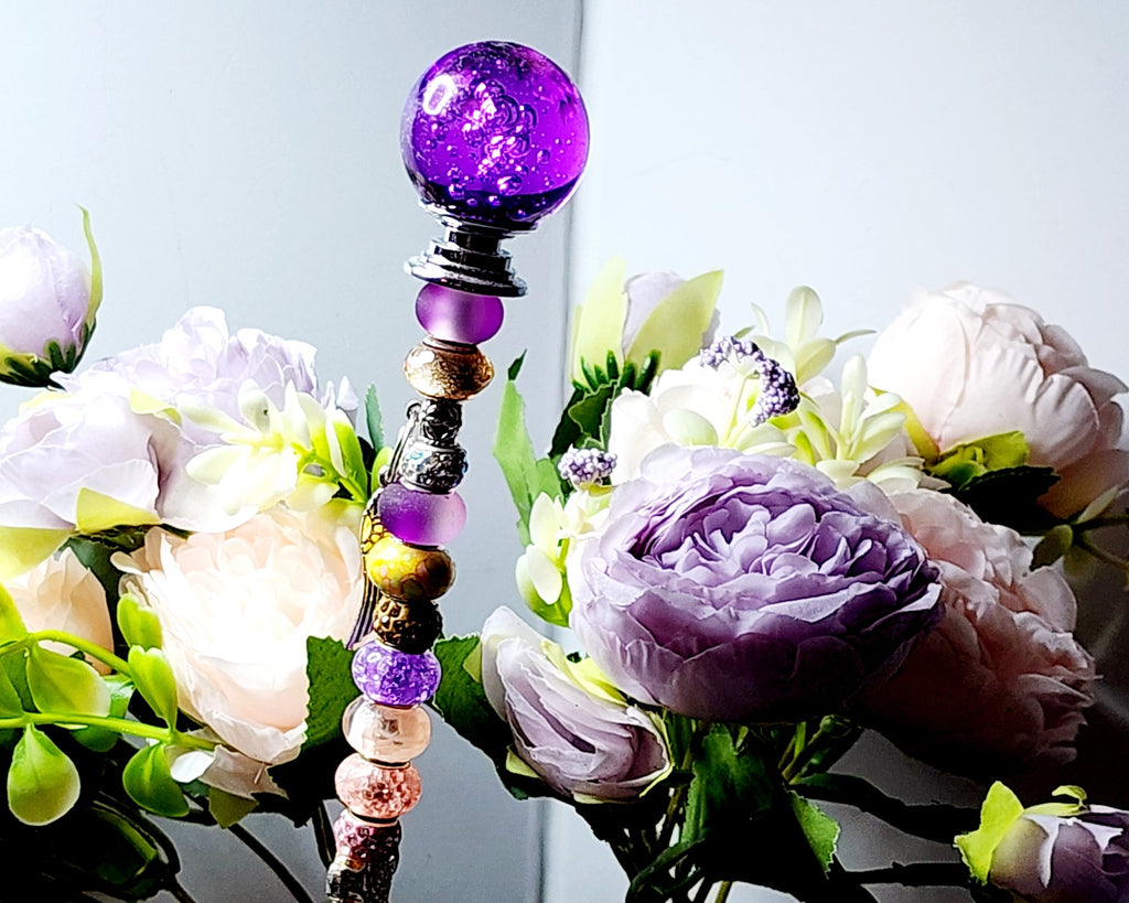 Magical fairy wand flower garden stakes