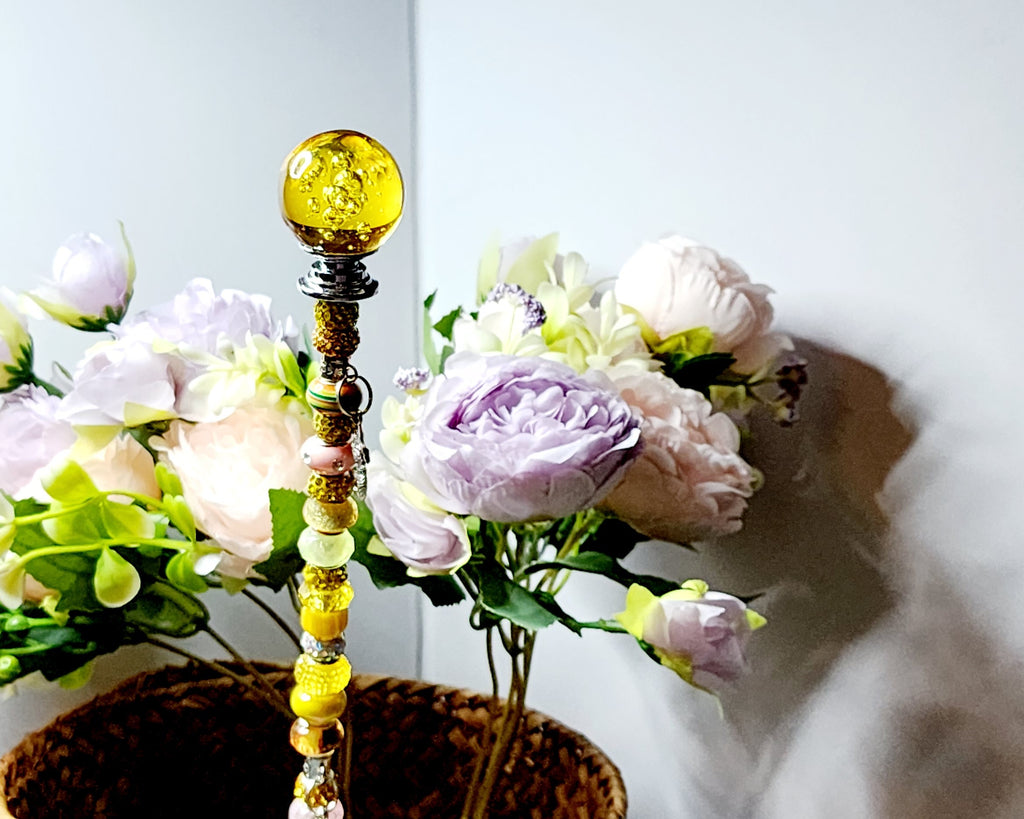 Magical fairy wand flower garden stakes