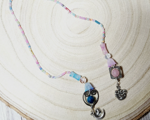 Handmade Seed Bead Bookmark with Mama Sloth - Bookish Mother's Day Gift