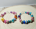 Festive European Beaded Bracelets, Spring Theme with Turquoise Turtles for Mother's Day