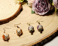 Unique Owl Design Earrings - Hand Painted Porcelain - Bird Lover Gift