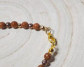 Goldstone Moon Charm Bracelet – Handmade Gemstone Jewelry with Gold Accents