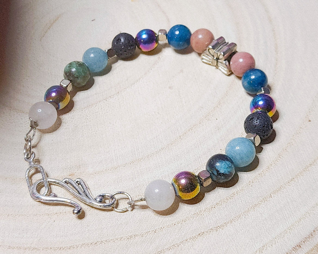 Animal Charm Gemstone Bracelets – Sloth & Butterfly Designs