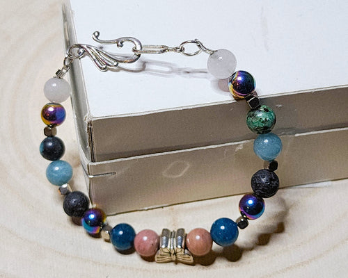 Animal Charm Gemstone Bracelets – Sloth & Butterfly Designs