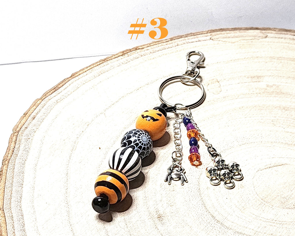 Spooky Charms & Wood Bead Keychains