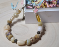 Handcrafted Golden Glow Beaded Bracelet – Neutral & Amber Tones
