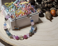 Butterfly Garden Beaded Bracelet – Gemstone & Crystal Beads with Butterfly Charms