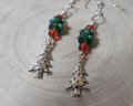 Handcrafted Christmas Tree Earrings – Festive Beaded Holiday Jewelry