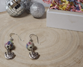 Handcrafted Sloth Charm Earrings with Ceramic Beads