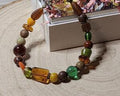 Autumn Glow Beaded Bracelet – Handmade Glass & Stone Jewelry
