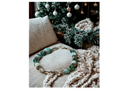Evergreen Glow Bracelet,  Handcrafted Beaded Charm Bracelet in Green and Gold