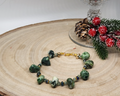 Tree Agate Gemstone bracelet and earring set