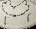 Crystal & Amber Czech Glass Necklace and Earring Set | Sparkling Handmade Gift | Copper  Findings