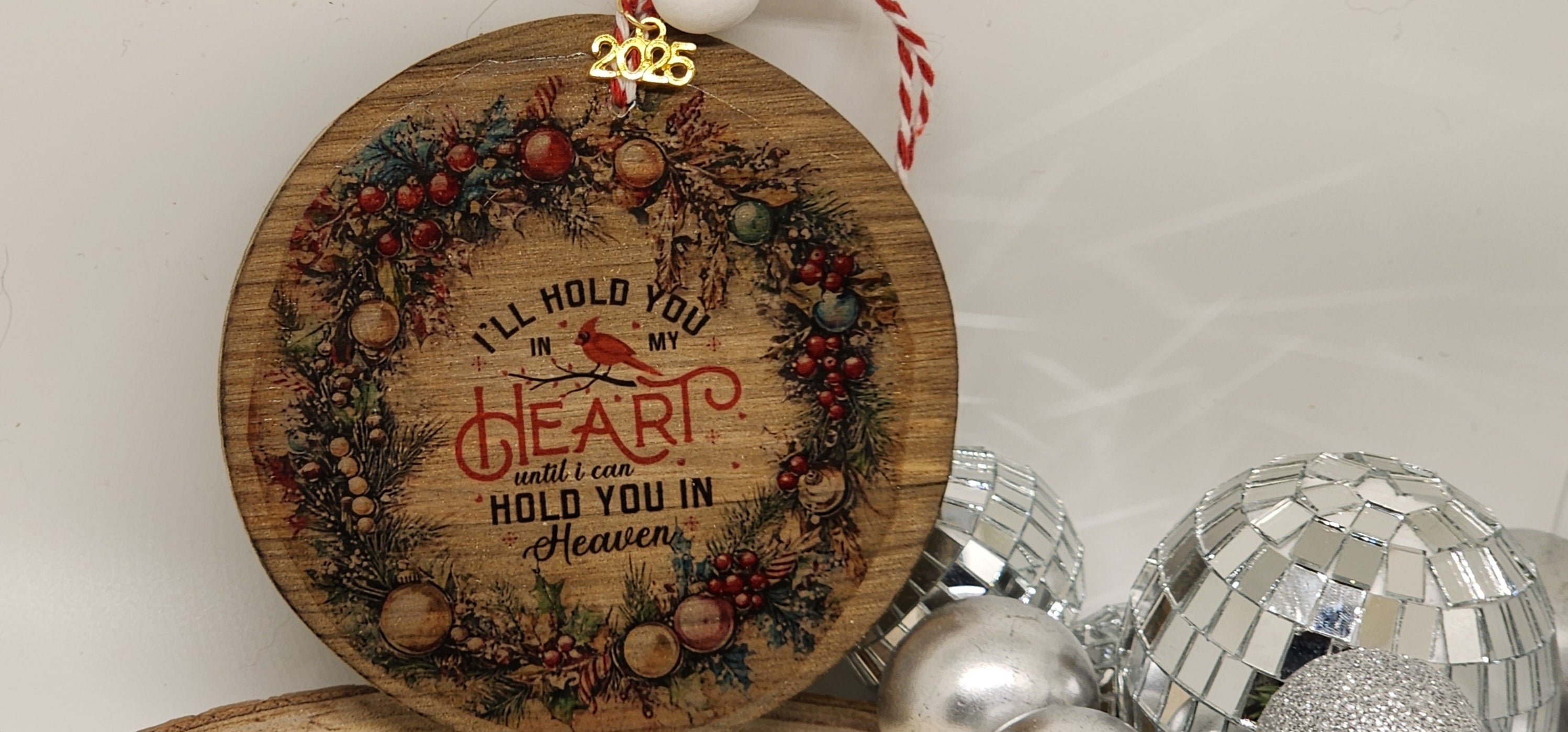 Handcrafted 4" Wooden Christmas Ornament – 2025Keepsake | Vintage Holiday Decor | Snowman, Truck, Tree, Gingerbread Mug Designs