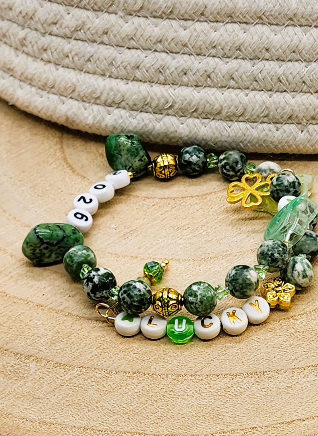 St. Patrick's Day Memory Wire Bracelets
