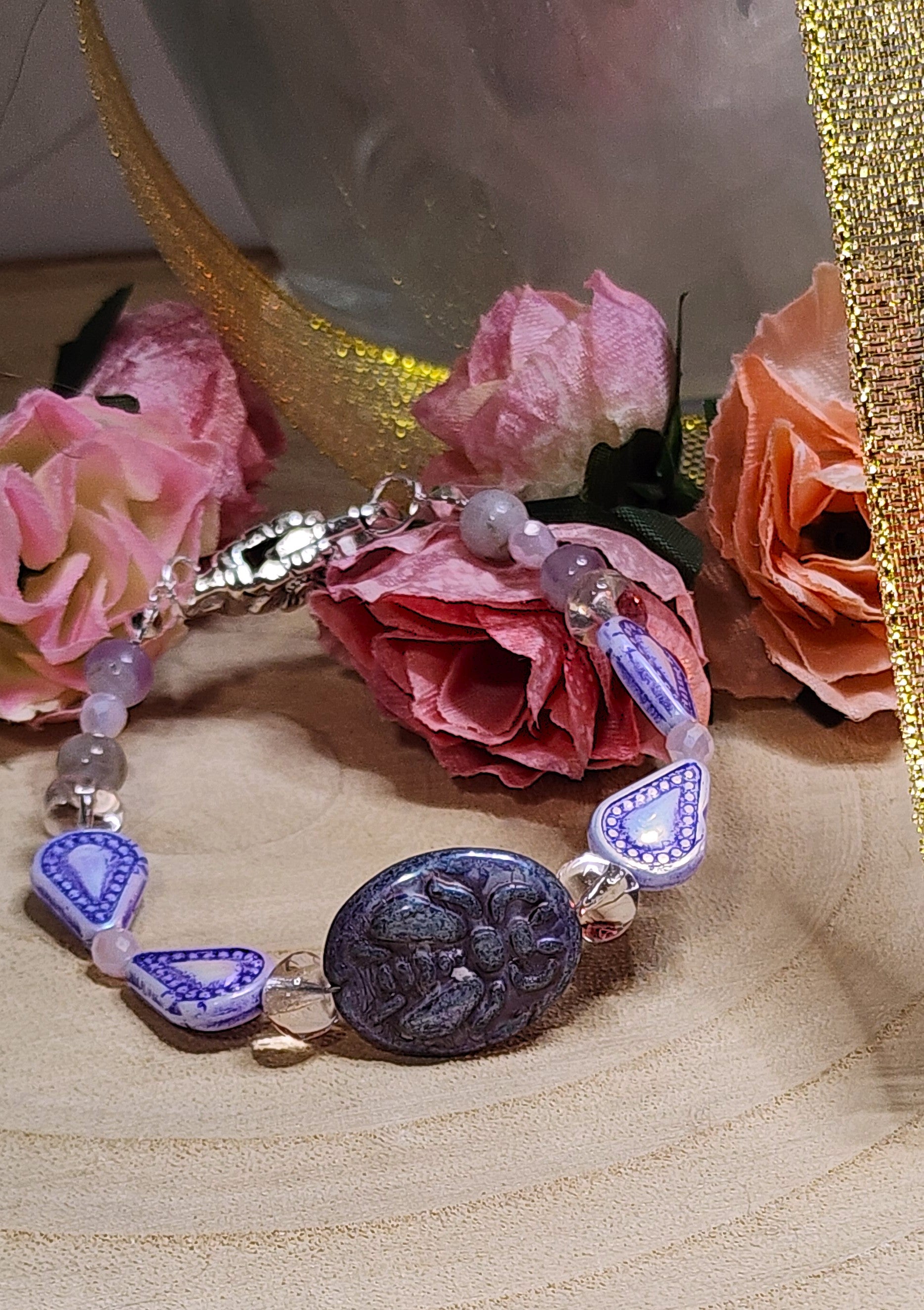 Carved Bee Motif Bracelet