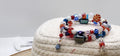 ⭐ Patriotic “Americas 250” Memory Wire Bracelet | Red, White & Blue Sparkle Jewelry 🇺🇸✨