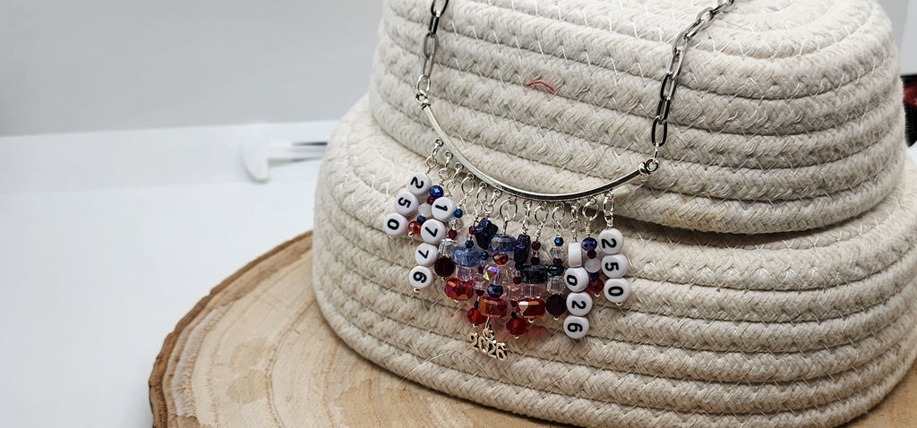 America’s 250th Birthday Necklace – Red, White & Blue Crystal Charm Jewelry 🎆
