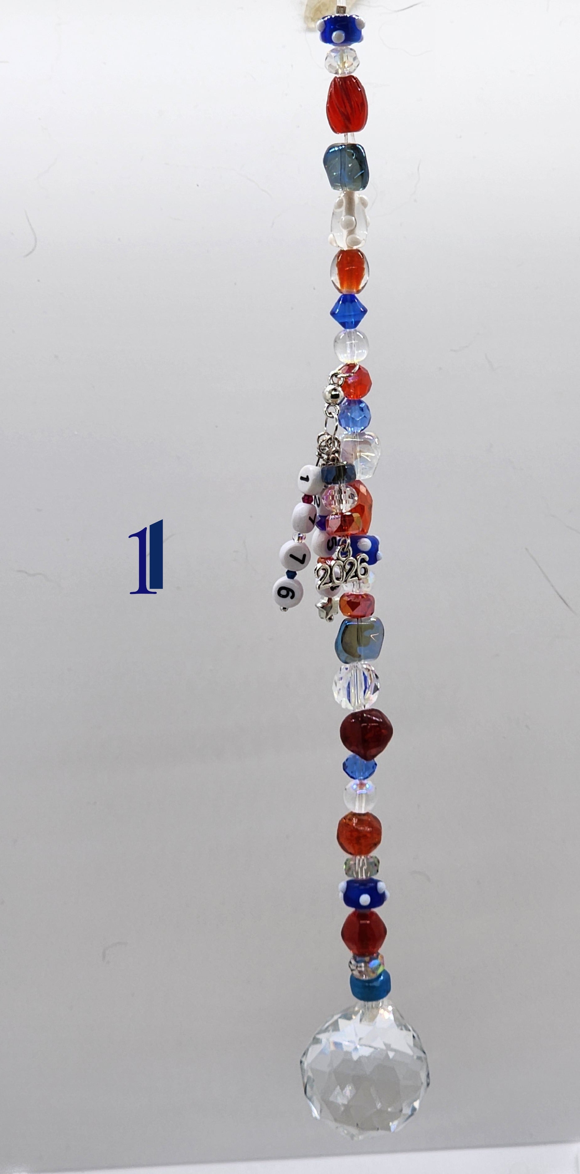 America’s 250th Celebration Suncatcher – Red, White & Blue Handmade Crystal Ornament (2026 Commemorative)