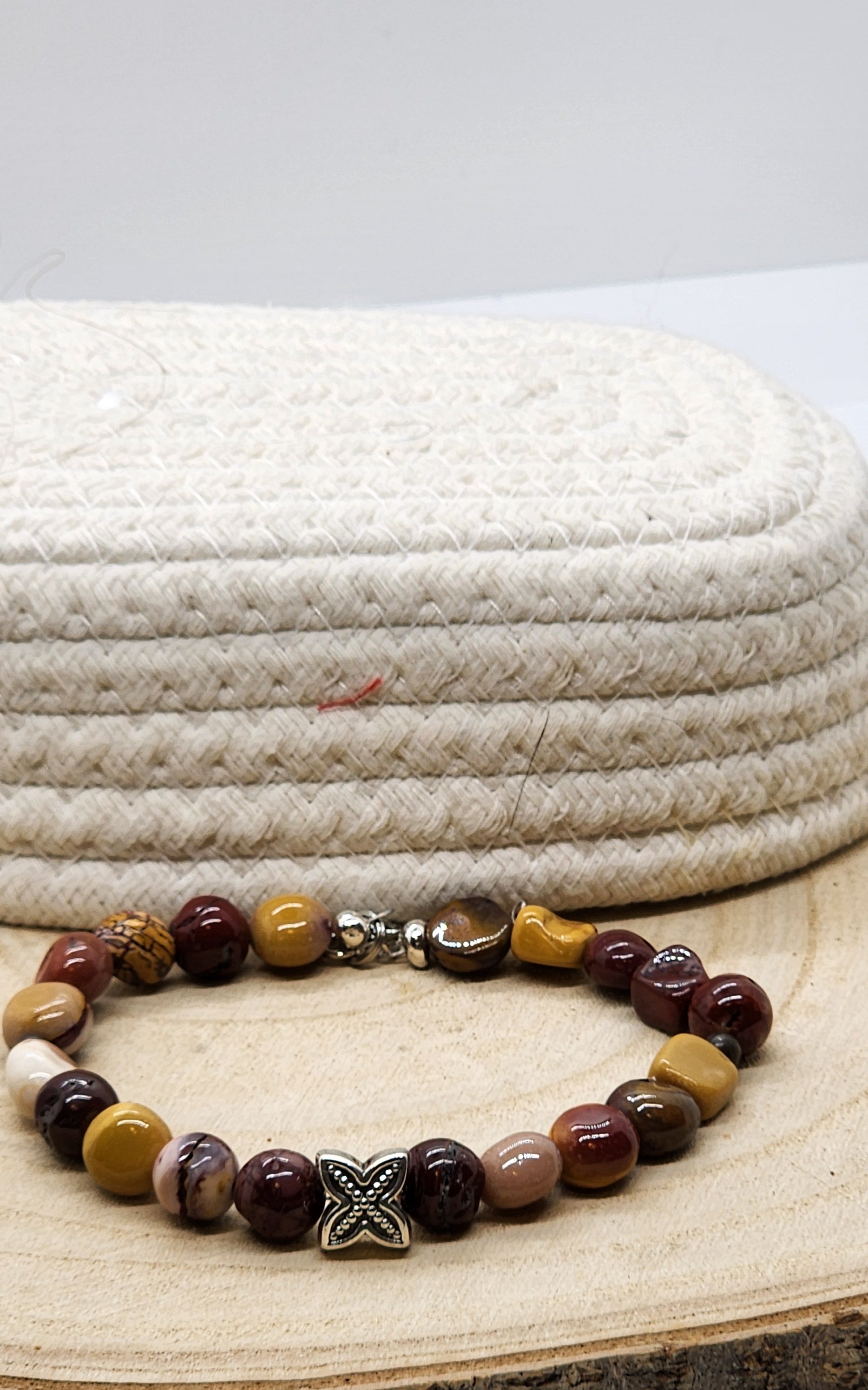 ✨ Father’s Day Mookaite Gemstone Bracelet – Strength, Grounding & Style