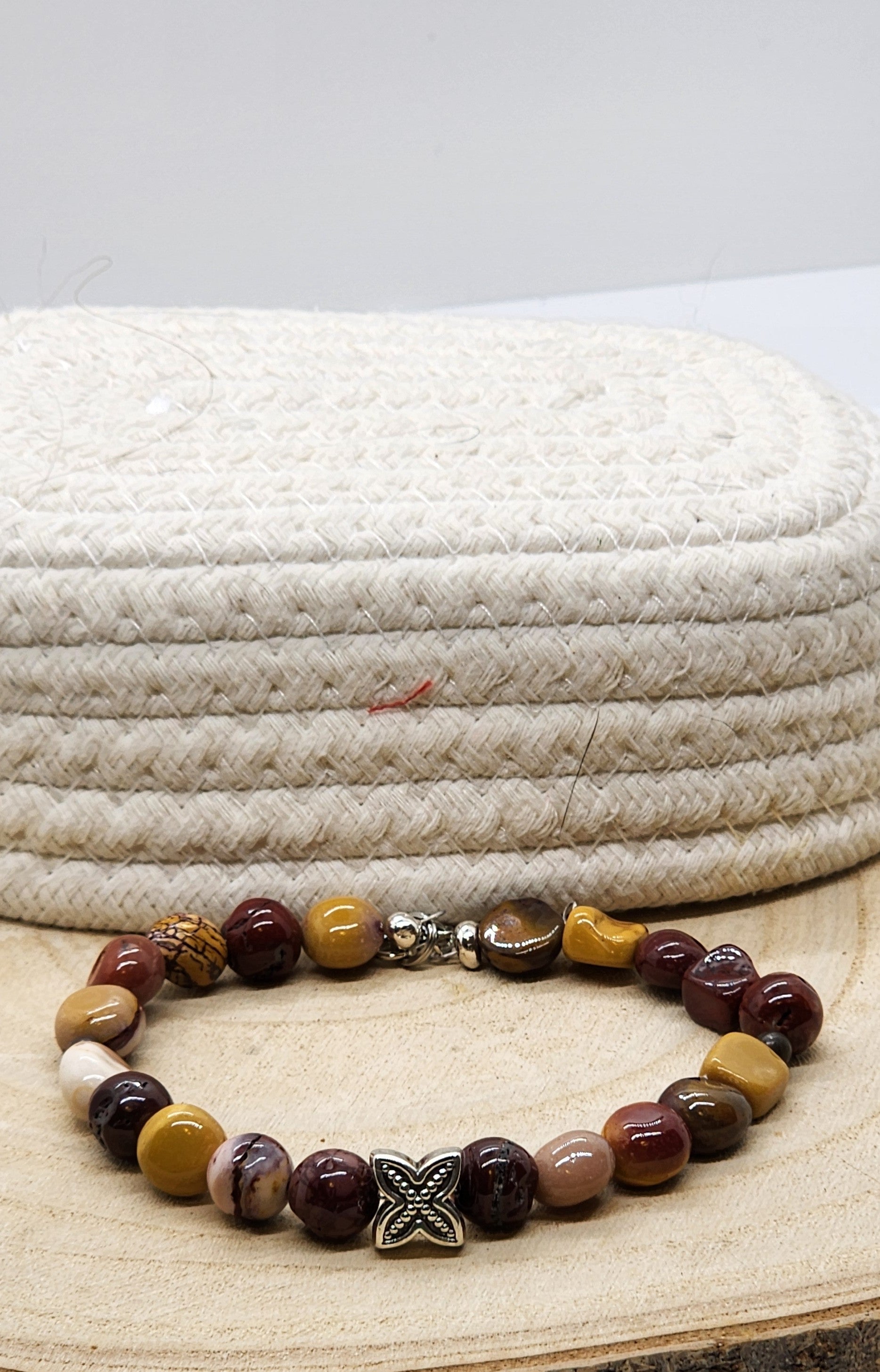 ✨ Father’s Day Mookaite Gemstone Bracelet – Strength, Grounding & Style
