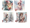 Vintage Christmas Candy Cane Fairy  Wood Slice Ornaments – Handcrafted Rustic Holiday Keepsakes