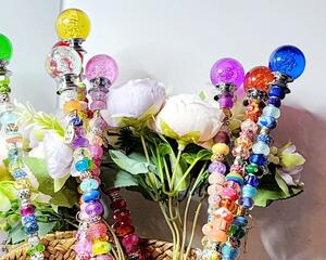 Magical fairy wand flower garden stakes