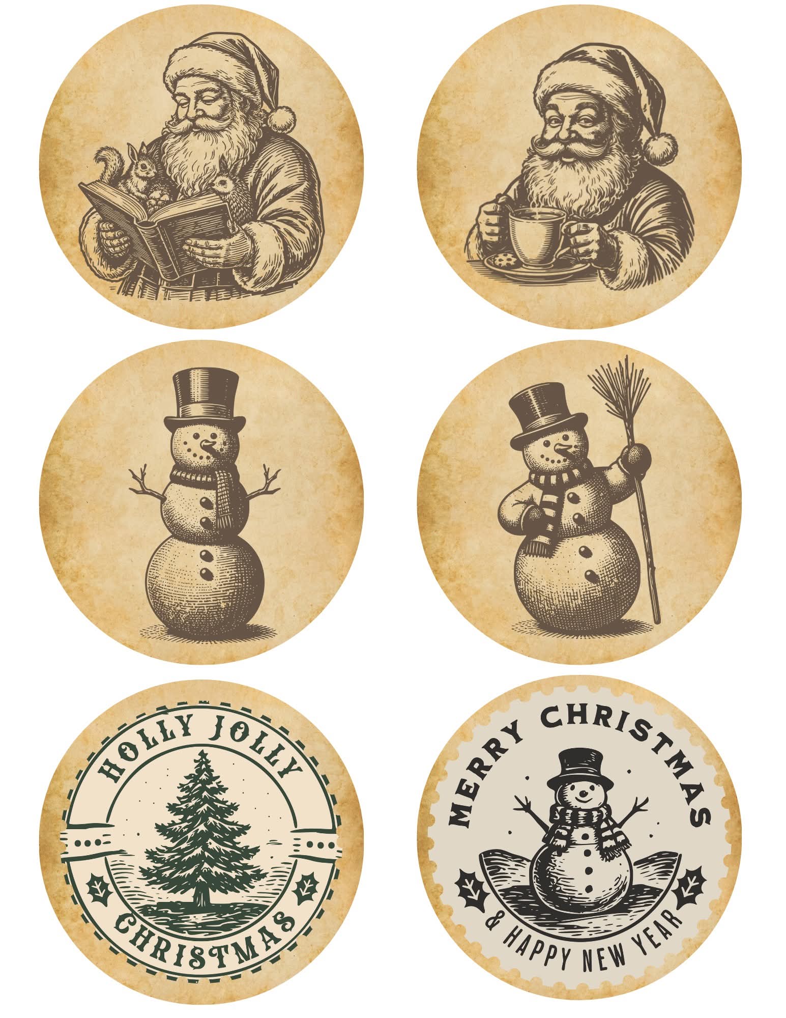 Handmade Wooden Gift Tags-2025 Charm