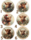 Highland Cow  Holiday Ornament – Vintage-Inspired Christmas Keepsake