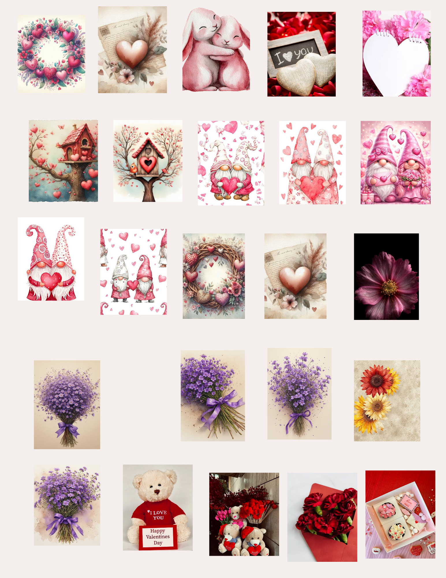 Handmade Valentine Gift tags-Cute Assorted Pink Wooden Tags
