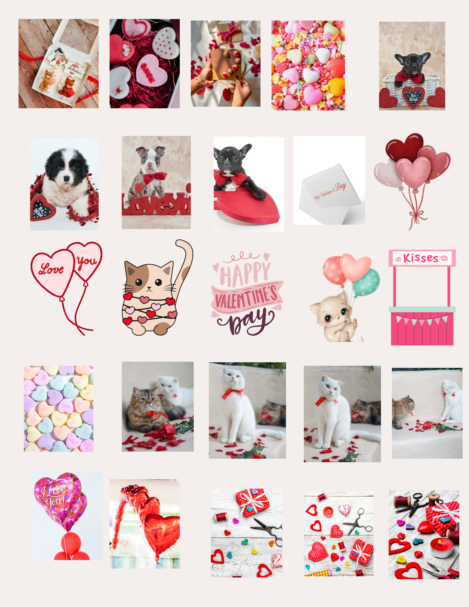 Handmade Valentine Gift tags-Cute Assorted Pink Wooden Tags