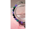 Black Dragon Agate and Lavender Adjustable bracelet