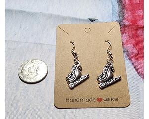 Festive Silver-Plated Christmas Dangle Charm Earrings