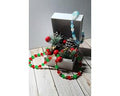 Elegant red and green glass bead Christmas bracelets with dazzling gold accents andspacer beads