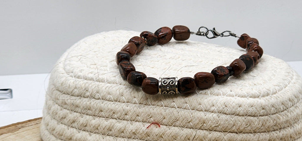 Red Mahogany Jasper Men’s Bracelet – Strength, Style & American Craft 🇺🇸
