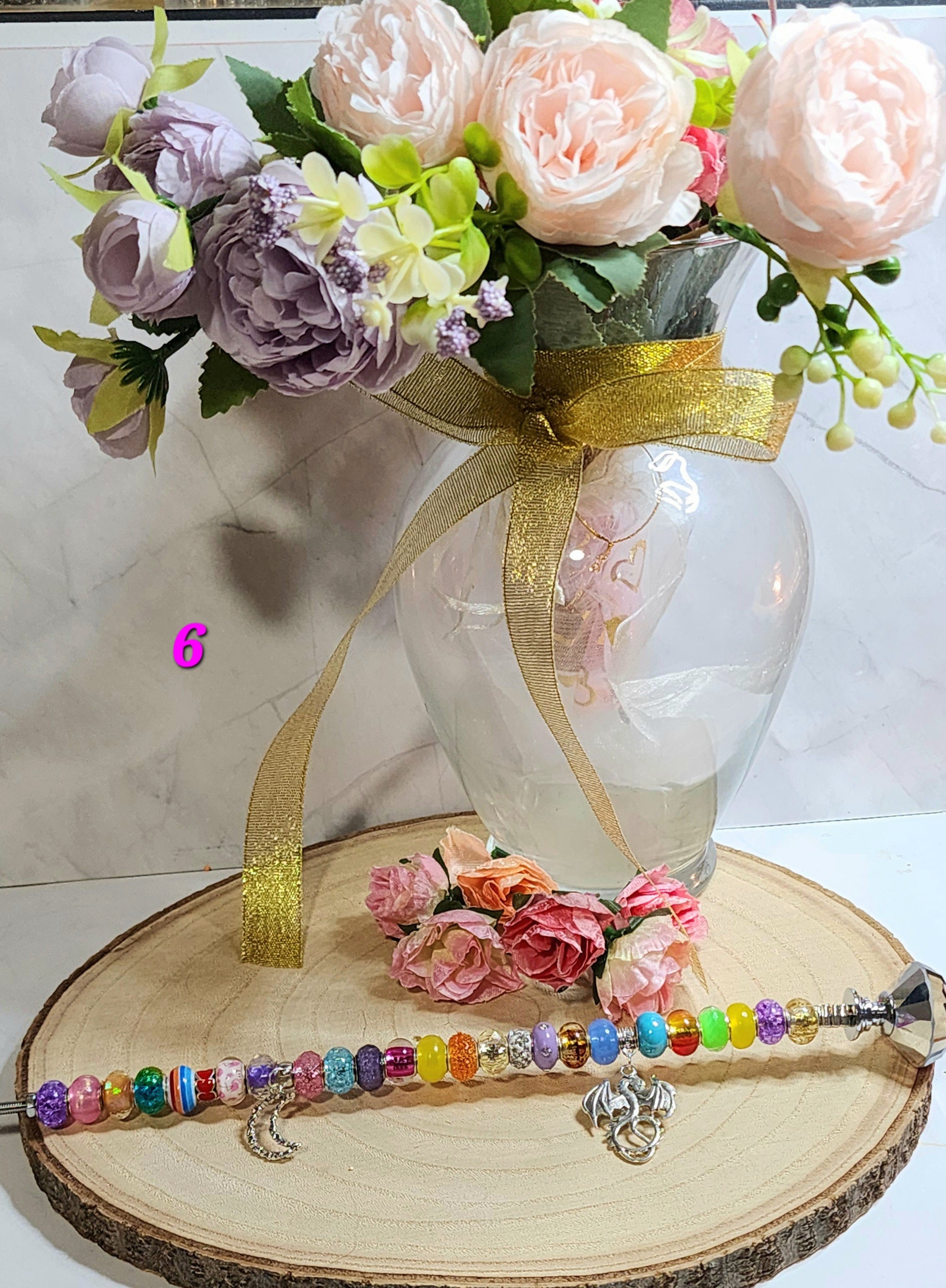 Magical fairy wand flower garden stakes