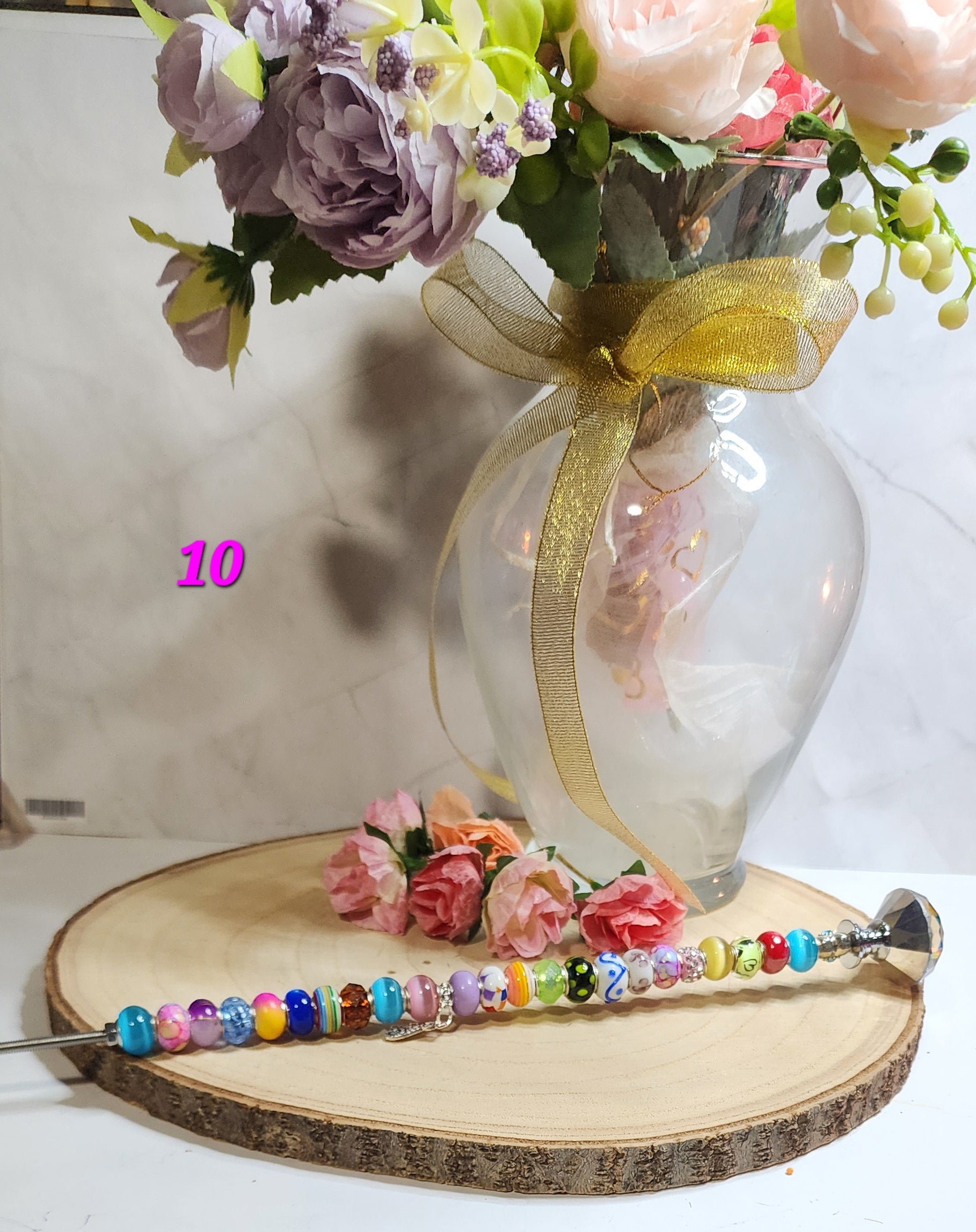 Magical fairy wand flower garden stakes