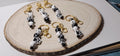 Handcrafted Wooden Pawprint Keychains in gold or silver color