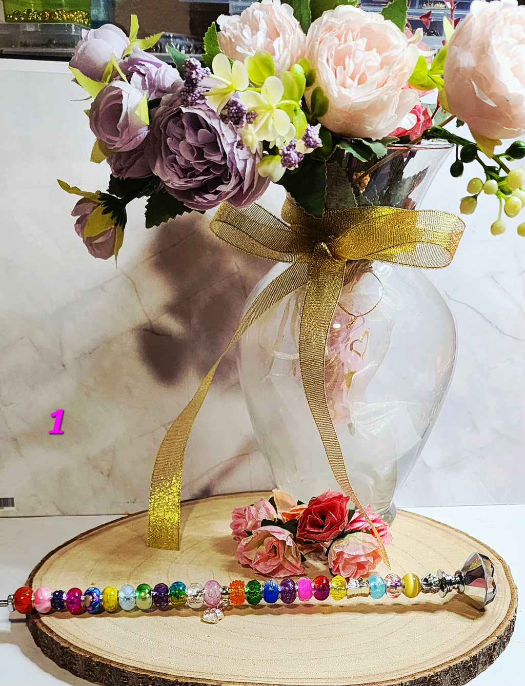 Magical fairy wand flower garden stakes