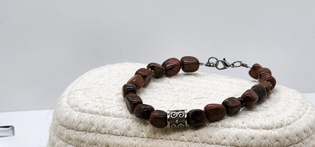 Red Mahogany Jasper Men’s Bracelet – Strength, Style & American Craft 🇺🇸