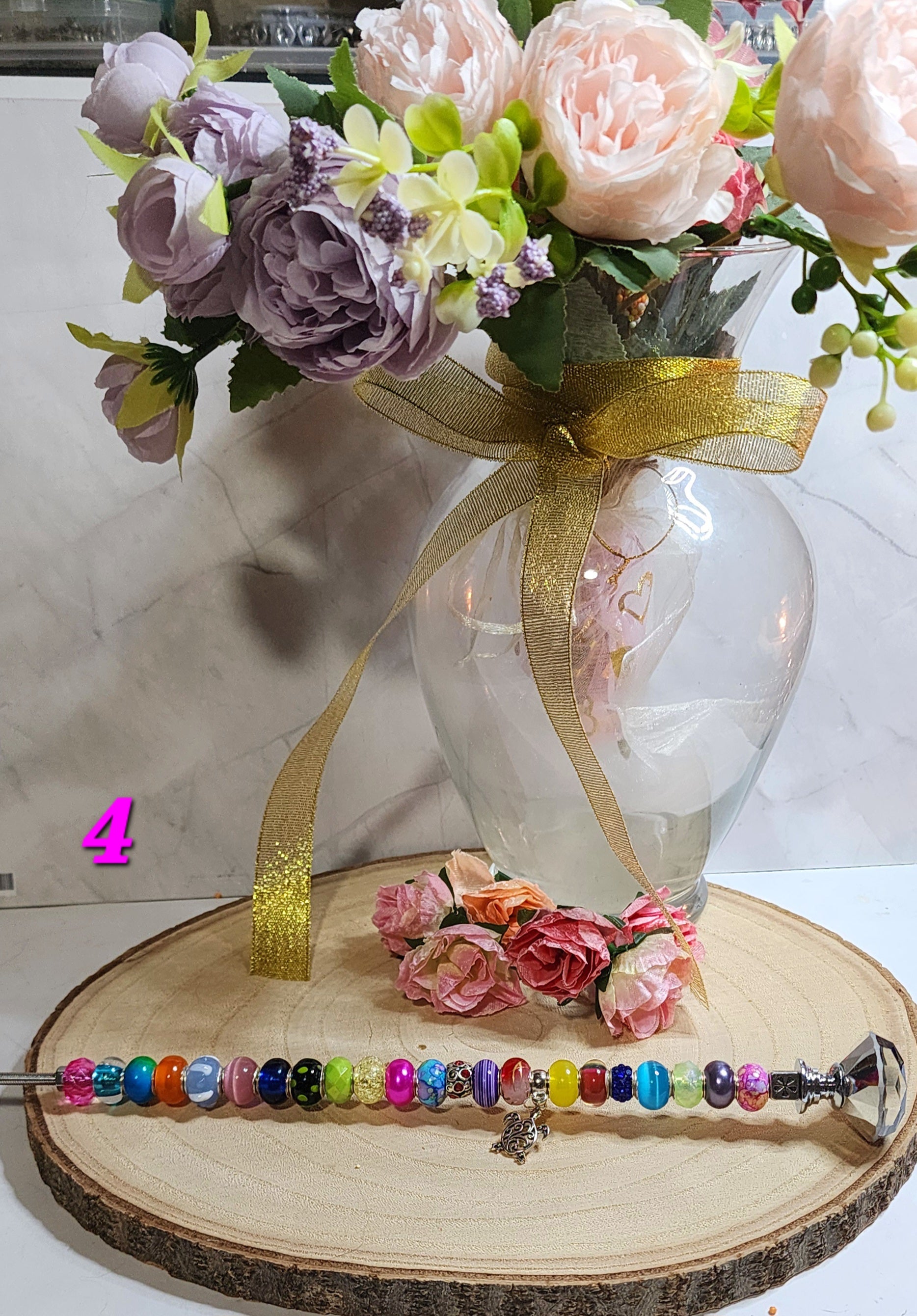 Magical fairy wand flower garden stakes